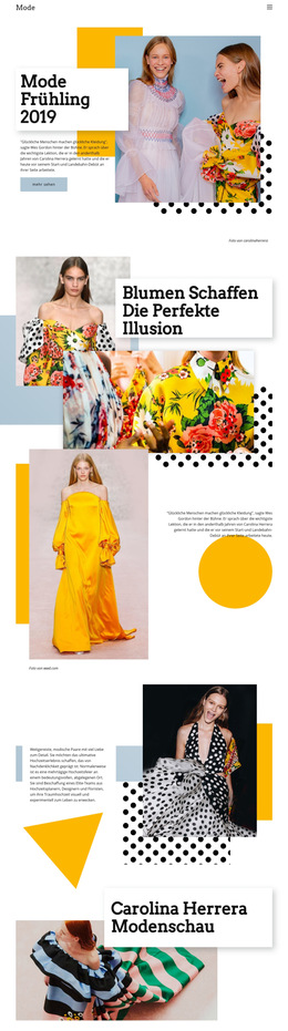 Benutzerdefinierte Schriftarten, Farben Und Grafiken Für Fashion Spring Kollektion