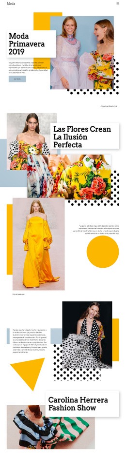 Diseño De Sitio Web Premium Para Colección Fashion Spring