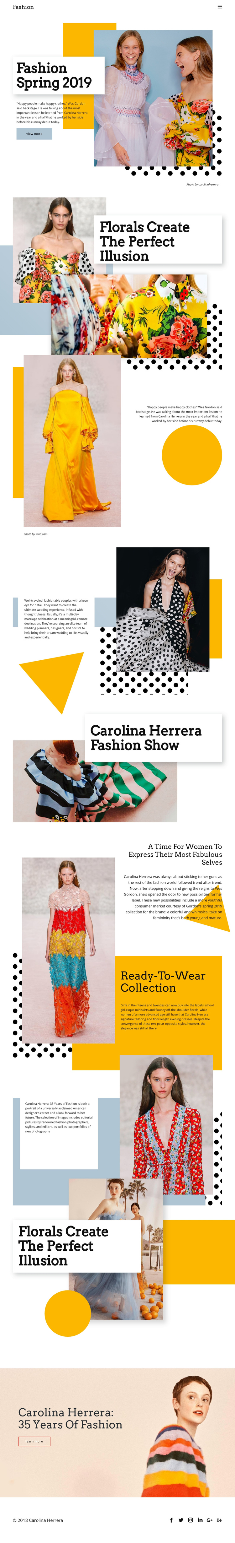 Fashion Spring Collection One Page Template