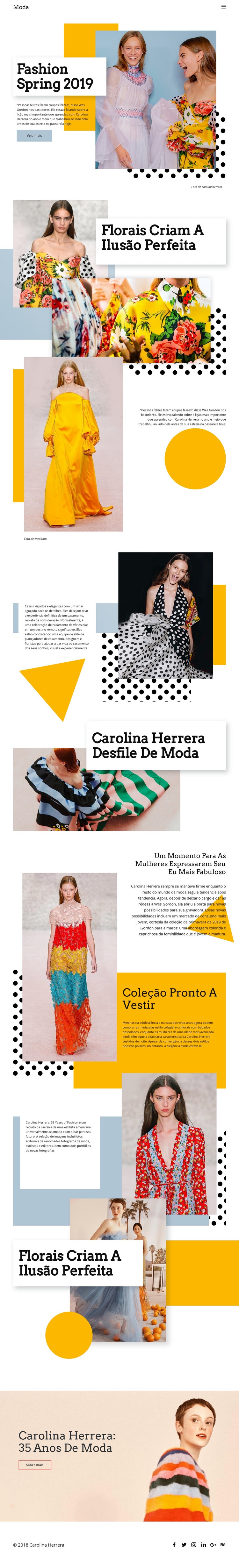 Coleção Moda Primavera Landing Page