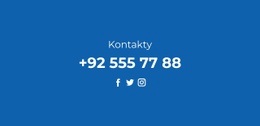 Telefon A Sociální Sítě – Šablona Vstupní Stránky