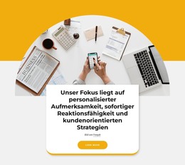 Unser Fokus Liegt Auf Kundenzentrierten Strategien – Vorlage Für Website-Builder