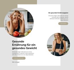 Gesunde Ernährung Für Gesundes Gewicht – Einfaches Website-Modell