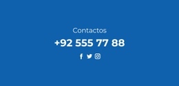 Teléfono Y Redes Sociales - Creador De Sitios Web Sencillo