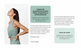 Clases De Fitness Y Entrenamientos - Create HTML Page Online