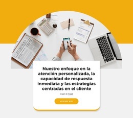 Nuestro Enfoque En Estrategias Centradas En El Cliente - Maqueta De Sitio Web Gratuita