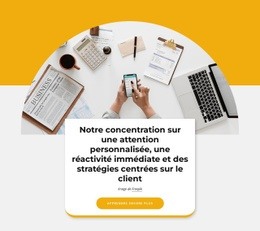 Conception Du Site Pour Notre Concentration Sur Les Stratégies Centrées Sur Le Client