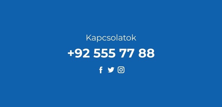 Telefon és közösségi hálózatok HTML Sablon