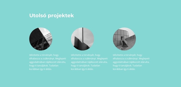 Legutóbb befejezett projektek Sablon