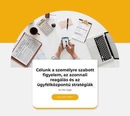 Célunk Az Ügyfélközpontú Stratégiák - Céloldal Sablon