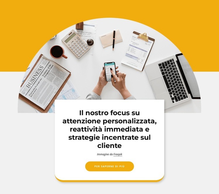 Il nostro focus su strategie incentrate sul cliente Costruttore di siti web HTML