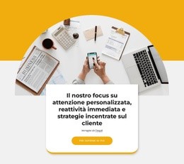 Progettazione Del Sito Per Il Nostro Focus Su Strategie Incentrate Sul Cliente