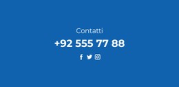 Telefono E Social Network Modello Di Sito Web CSS