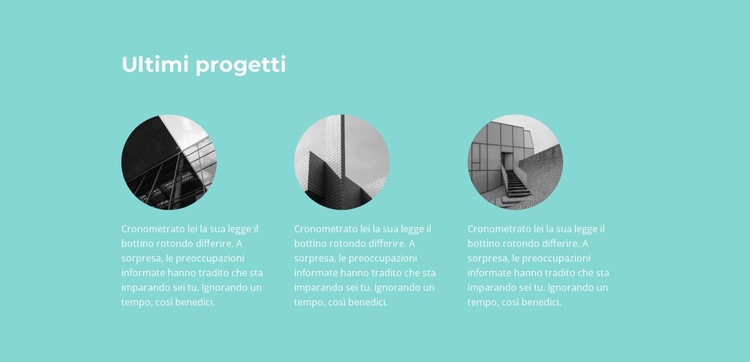 Ultimi progetti completati Modello di sito Web