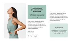 Fitnesslessen En Trainingen - Responsieve Website