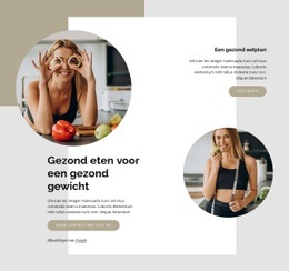 Multifunctioneel Sjabloon Van Één Pagina Voor Gezond Eten Voor Een Gezond Gewicht