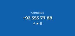 Telefone E Redes Sociais - Criar Maquete De Página Web