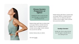 Fitness Dersleri Ve Eğitimleri CSS Şablonu