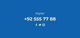 Telefon Ve Sosyal Ağlar CSS Web Sitesi Şablonu