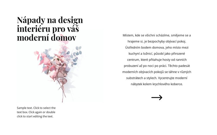 Květinové formy v interiéru Webový design