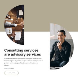 Consulting And Advisory Services Single Page Template