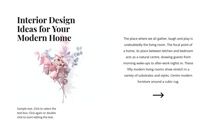 Floral forms in the interior CSS Template