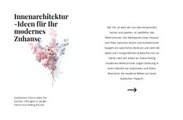 Blumenformen Im Innenraum - HTML5-Vorlage Für Eine Seite