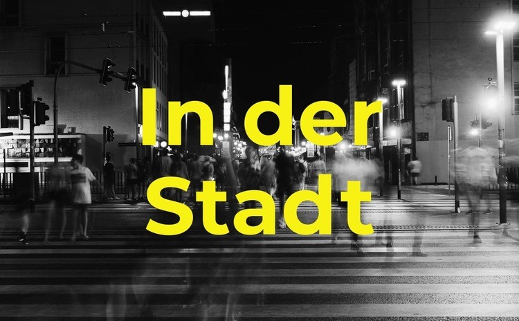 In der Stadt Website design