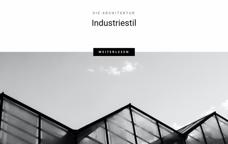 Industriestile in der Stadt Website design