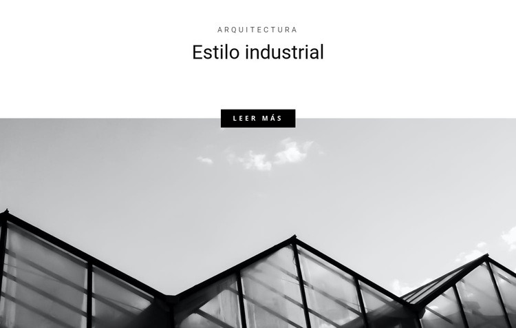 Estilos industriales en la ciudad Maqueta de sitio web