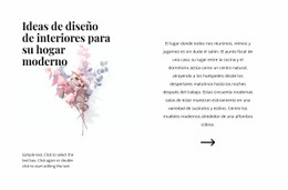 Formas Florales En El Interior.: Plantilla HTML5 De Una Sola Página