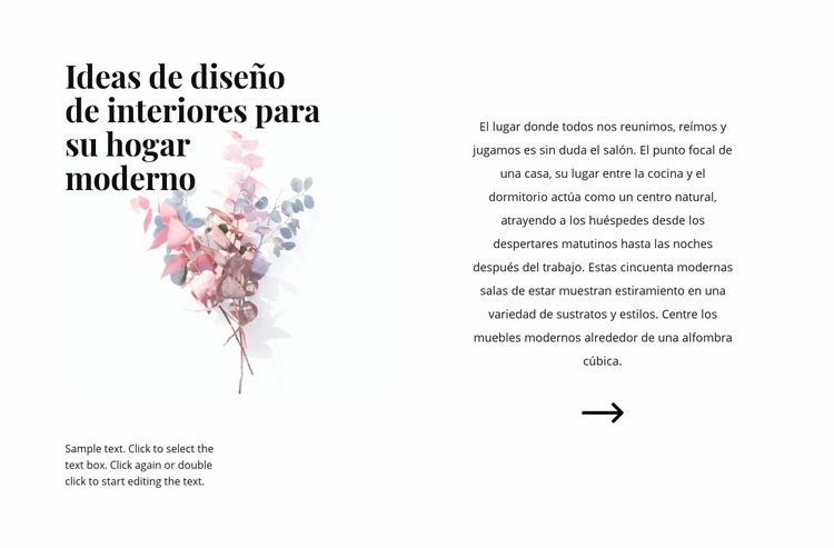 Formas florales en el interior. Plantilla