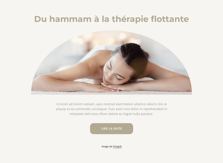 Du hammam à la thérapie flottante Modèles de constructeur de sites Web