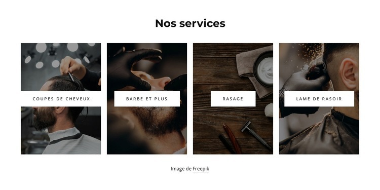 Services de salon de coiffure Modèles de constructeur de sites Web