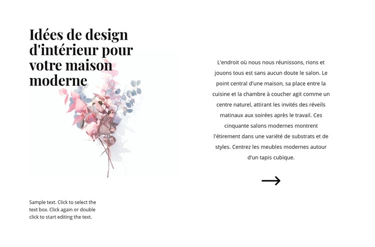 Formes florales à l'intérieur Modèles de constructeur de sites Web