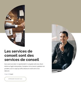 Services De Conseil Et De Conseil Modèle D'Une Seule Page