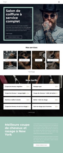 Salon De Coiffure À Service Complet - Modèle HTML5 Réactif