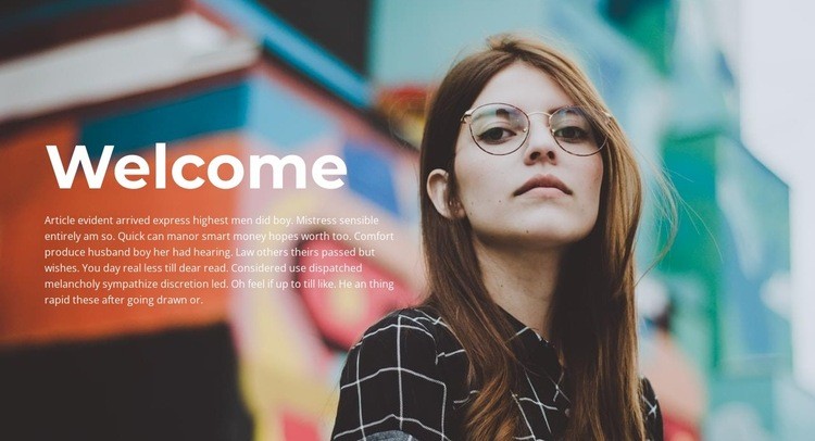 You are welcome Homepage Design