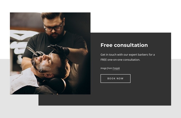 Get in touch with our expert barbers Homepage Design
