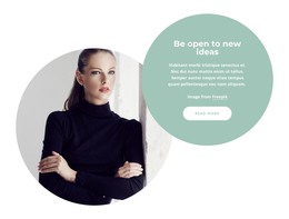 Be Open To New Ideas - HTML Template Code