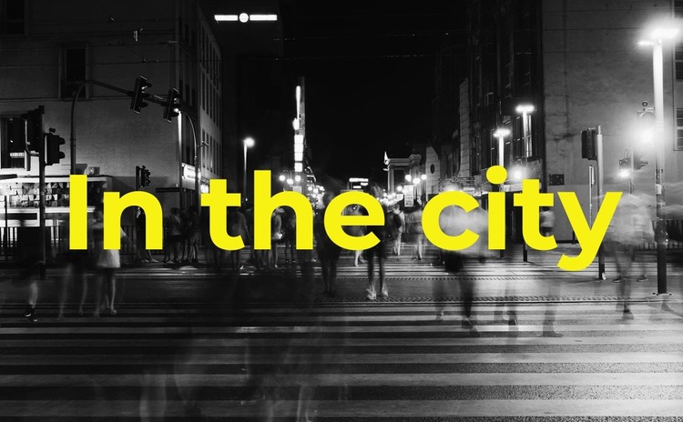 In the city Html Website Builder