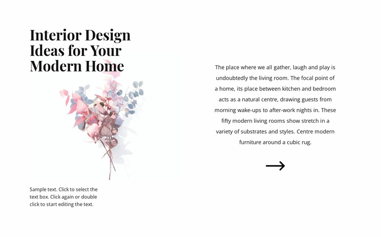 Floral forms in the interior Html Website Builder