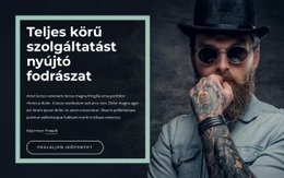 Fodrászat NYC - Webhely HTML-Sablon Letöltéssel