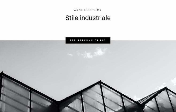 Stili industriali in città Un modello di pagina