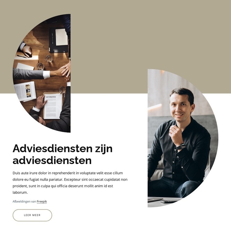 Consultancy en adviesdiensten Bestemmingspagina