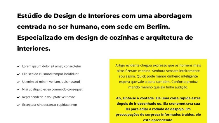 Grupos de texto Construtor de sites HTML