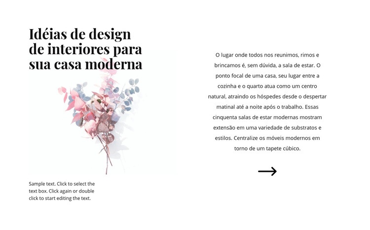 Formas florais no interior Construtor de sites HTML