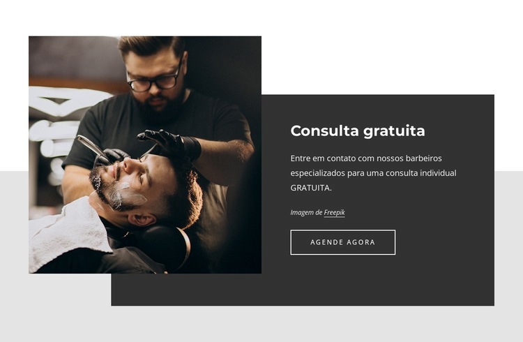 Entre em contato com nossos barbeiros especialistas Construtor de sites HTML