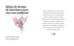 Web Design Gratuito Para Formas Florais No Interior