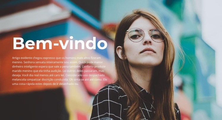 Você é bem vindo Design do site